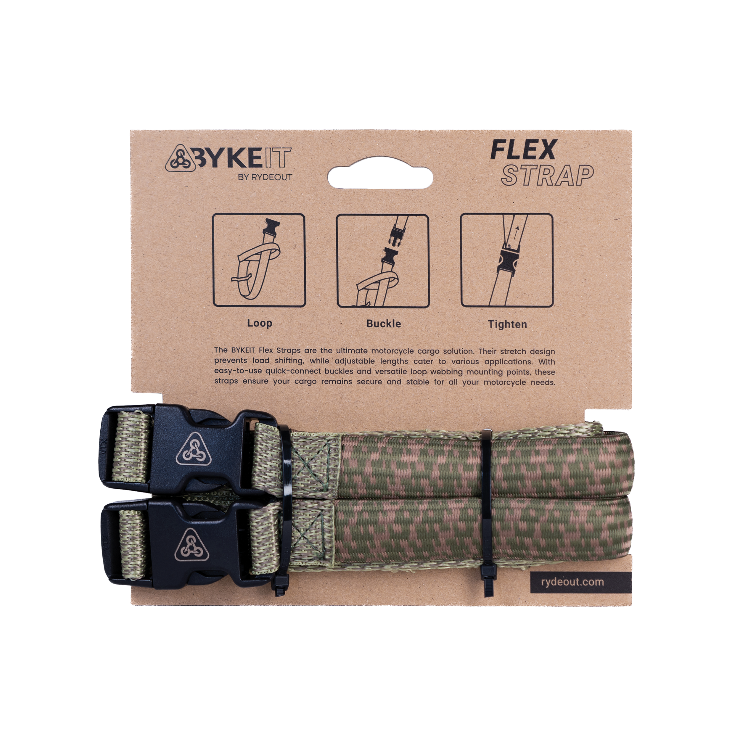 Byke IT Flex Strap - Brown Green