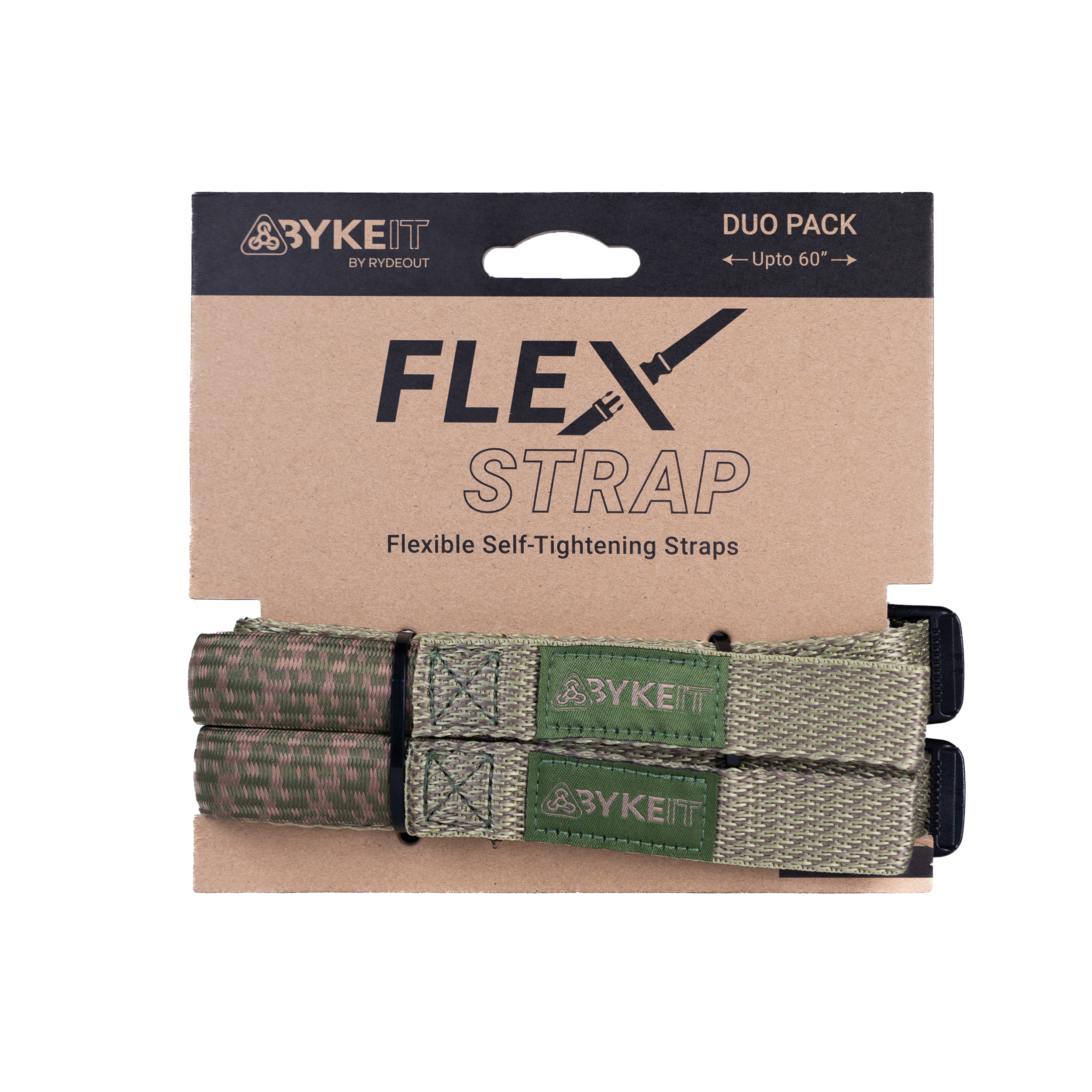 Byke IT Flex Strap - Brown Green