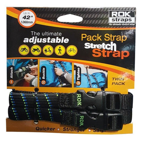 ROK Straps Stretch Leash Black Reflective