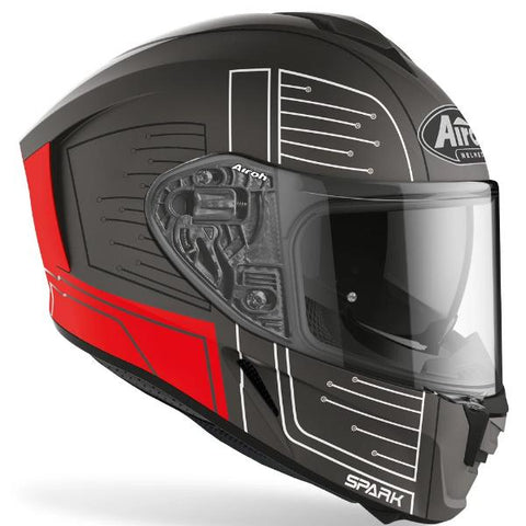 CASCO AIROH TOURING COMMANDER COL.ORANGE FLUO MATT