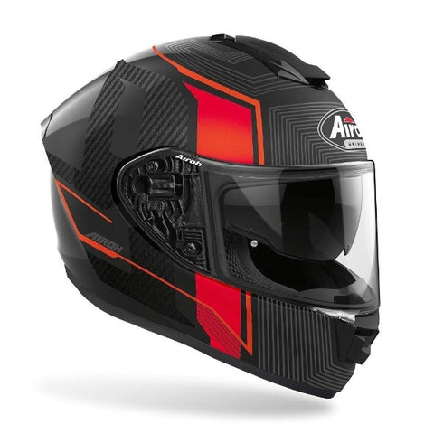 CASCO AIROH TOURING COMMANDER COL.ORANGE FLUO MATT